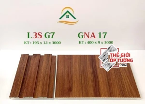 Ốp tường vân gỗ nano và lam sóng đồng màu L3SG7