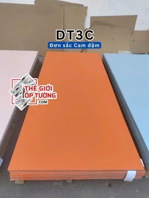 Tấm ốp tường đa năng sợi than tre đơn sắc cam đậm