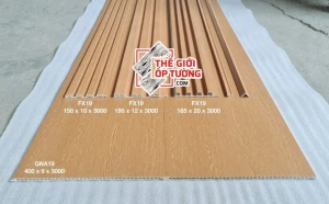 Tấm ốp tường giả gỗ nano và ốp tường lam sóng mới