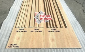 Tấm ốp tường giả gỗ nano và ốp tường lam sóng mới