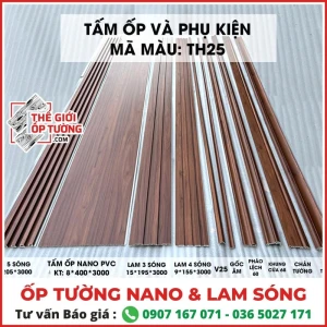 Tấm ốp tường giả gỗ nano và ốp tường lam sóng mới 25