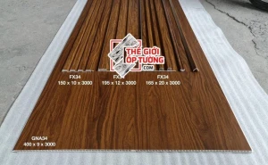 Tấm ốp tường giả gỗ nano và ốp tường lam sóng mới