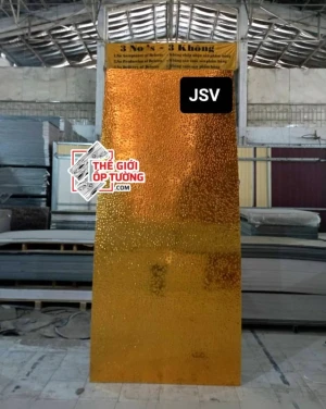 Tấm ốp tường than tre cao cấp nhám vàng JSV