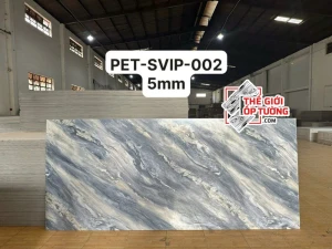 Tấm ốp tường than tre vân đá 5mm PET SVIP 02