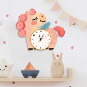 Đồng hồ gỗ treo 12 con giáp tuổi ngọ đáng yêu, decor phòng siêu đẹp, siêu cute