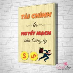Tranh Văn Phòng Giả Gỗ Tài Chính Là Huyết Mạch Của Công Ty