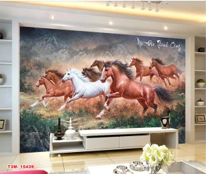 Tranh dán tường 3D Mã đáo thành công BE039