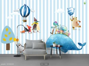 Tranh dán tường 3D Phòng Trẻ em BE269