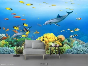 Tranh dán tường Cảnh biển Phong Cách Hiện Đại BE577