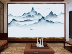 Tranh dán tường Hoa 3D Phong Cách Hiện Đại BE603