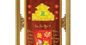 19 Mẫu Lịch Gỗ Cao Cấp 2025 Khung Đôi Vàng Dán Chữ Nổi (56x88 cm) - Vạn Sự Như Ý