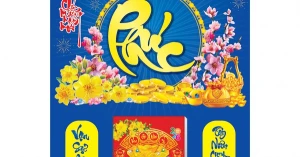 2 Mẫu Chữ Phúc - Lịch Treo Tường Laminate Tráng Gương 2026 (40x60 cm)