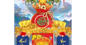 2 Mẫu Thần Tài - Lịch Treo Tường Laminate Tráng Gương 2026 (40x60 cm)