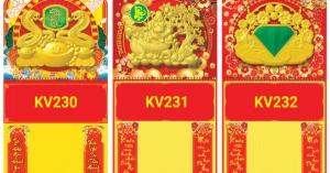 3 Mẫu Bìa Lịch 2025 Dán Nổi (30x60 cm) - TVKV230 - TVKV232 (19 Mẫu Hình Nổi Tuỳ Chọn)