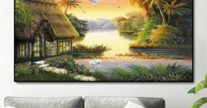 [Flash Sale] - Tranh Treo Tường Mái Nhà Tranh (40x60cm)