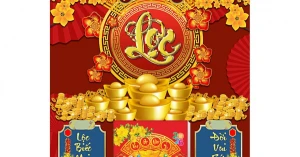 Lịch Chữ Lộc - Tân Niên Đại Cát - Lịch Treo Tường Laminate Tráng Gương 2026 (40x60 cm)