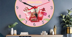 Quà Tặng Doanh Nghiệp - Tranh Đồng Hồ Tròn Tráng Gương Quảng Cáo Có In Logo Và Thiết Kế Theo Yêu Cầu 04
