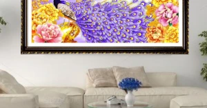 Tranh Canvas Chim Công Nghệ Thuật Đóng Khung Cao Cấp 07