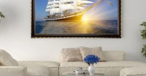 Tranh Canvas Thuận Buồm Xuôi Gió Đóng Khung Cao Cấp 09
