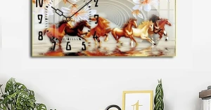 Tranh Đồng Hồ Tráng Gương Treo Tường Mã Đáo Thành Công 03 (5 mẫu)