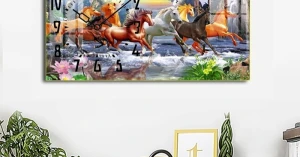 Tranh Đồng Hồ Tráng Gương Treo Tường Mã Đáo Thành Công 04 (5 mẫu)