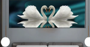 Tranh Treo Tường Đôi Thiên Nga Nghệ Thuật