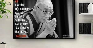 Tranh Treo Tường Nhà Lãnh Đạo Tinh Thần Phật Giáo Tây Tạng - Đạt-lại Lạt-ma (Dalai Lama) 01