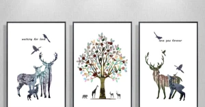 Tranh Treo Tường Phong Cách Bắc Âu Bộ 3 Tấm 02 (7 Mẫu)