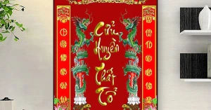 Tranh Treo Tường Phòng Thờ - Cửu Huyến Thất Tổ