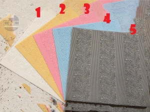 Xốp dán tường hoa kẻ xọc