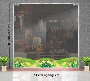 DECAL DÁN KÍNH TRANG TRÍ TẾT HOA CỎ MÙA XUÂN