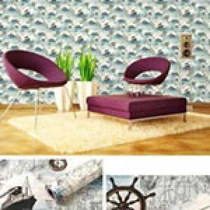 Decal dán tường Bản đồ đi biển