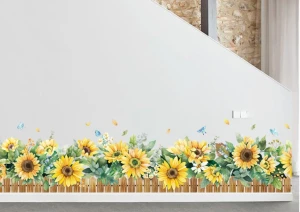 DECAL HÀNG RÀO HOA HƯỚNG DƯƠNG