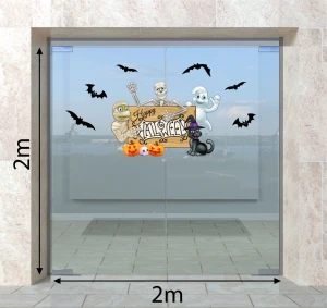 DECAL TRANG TRÍ HALLOWEEN BẢNG CHÀO MA QUÁI