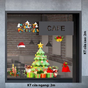 DECAL TRANG TRÍ NOEL CÂY THÔNG XANH VÀ PHỤ KIỆN 2