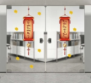 DECAL TRANG TRÍ TẾT ĐÔI LIỄN CHÚC XUÂN SỐ 2
