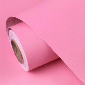 GIẤY DÁN TƯỜNG CÓ SẴN KEO MÀU HỒNG ĐẬM