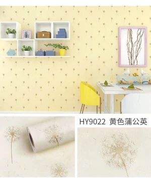 Giấy decal cuộn hoa bồ công anh vàng