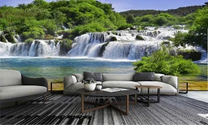 Thác nước trên sông Krka. Vườn quốc gia, Dalmatia, Croatia