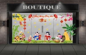 TRANG TRÍ TẾT CHO SẢNH CHUNG CƯ MÙA XUÂN TRÊN QUÊ HƯƠNG