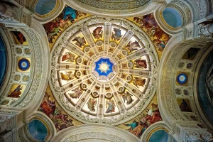 TRANH DÁN TRẦN 3D HỌA TIẾT CỔ ĐIỂN TRÒN