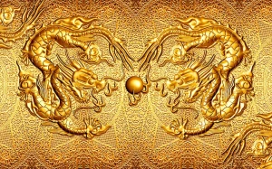 TRANH DÁN TRẦN HỌA TIẾT SONG LONG HOÀNG KIM NỖI 3D