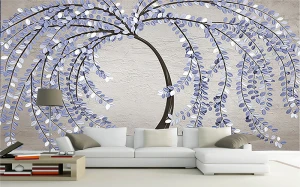 Tranh dán tường 3D cây tài lộc