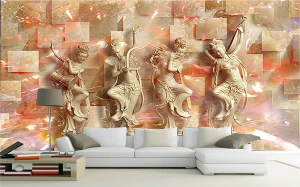 Tranh dán tường 3D tiên nữ 2