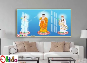 TRANH DÁN TƯỜNG TAM THẾ PHẬT SỐ 6