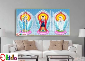 TRANH DÁN TƯỜNG TAM THẾ PHẬT SỐ 7