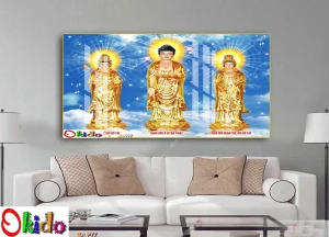 TRANH DÁN TƯỜNG TAM THẾ PHẬT