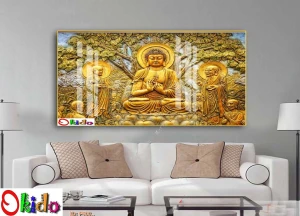 Tranh Đức Phập Ngồi Thiền Dưới Cây Bồ Đề