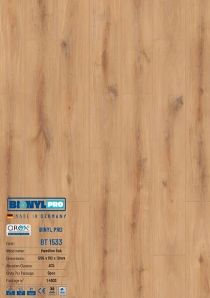 Sàn Gỗ Binyl Pro 12mm BT1533