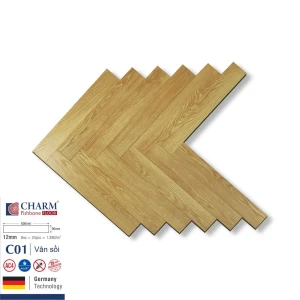 Sàn gỗ charm xương cá 12mm C01